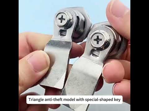 MS408 Stainless Steel Distribution Box Cabinet Door Triangle Lock - YouTube Video
