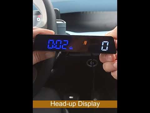Head-up Display USB Powered High-definition Vehicle Code Altitude Meter(Blue White) - YouTube Video