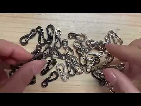 10 PCS SF Version Simple Mini Spring Hanging Buckle Keychain Buckle, Suitable for within 5mm Umbrella Rope(Black) - YouTube Video