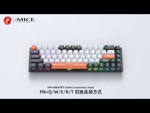 iMICE GK-690 Type-C Wired Mechanical Keyboard(Black Orange White) - YouTube Video