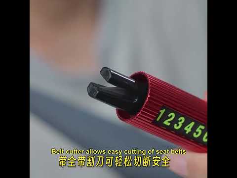 Car Multi-functional Emergency Safety Hammer Temporary Parking Dual Number Plate (Black) - YouTube Video