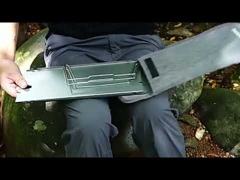 AOTU AT6759 Outdoor Ultra-light Portable Folding Small Table (Black) - YouTube Video