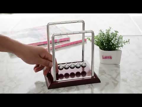 2 PCS Newton Pendulum Hits Ball Ornaments Physics Education Model,Style: N0212 Medium Door Thick - YouTube Video