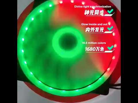 FANNER 2020 5V ARGB 20cm Large Air Volume Slow Motherboard Chassis Fan - YouTube Video