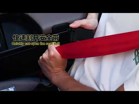 3 In 1 Car Safety Hammer Flashlight Emergency Light With Alarm(Black) - YouTube Video