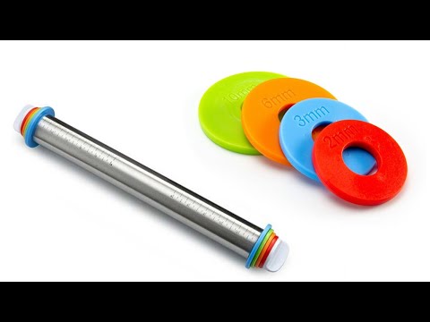 Adjustable Plastic Rolling Pin Kitchen Baking Utensils - YouTube Video