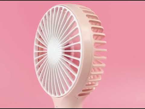 Desktop Portable Handheld Mini Silent Fan, Colour: X1  White - YouTube Video