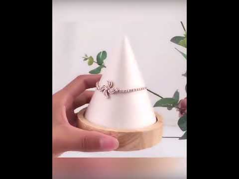 Circular Cone Log Rings Bracelets Jewelry Rack Storage Display Stand, Size: S(Beige) - YouTube Video