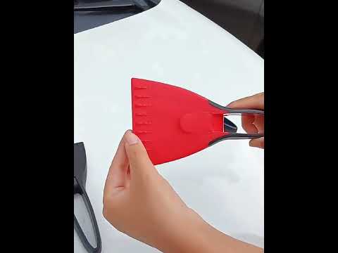 Mini Car Snow Shovel Multifunctional Silicone Anti-Slip Handle De-Icing Tool(Black) - YouTube Video