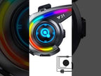 Y21 Motorcycle Helmet Bluetooth Earphone with Smart Warning Light, Type:Hard Mic(Black) - YouTube Video