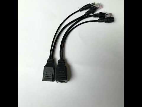 15 PCS POE Split Line Network Camera Power Splitter RJ45 Network Port Power Supply(Black) - YouTube Video