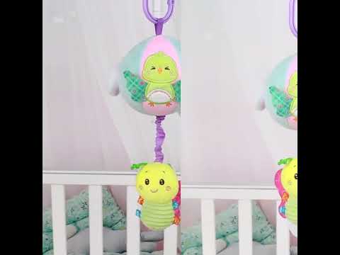 Three-dimensional Animal Baby Music Pull Bell Cloth Ball Bed Hanging Toy Baby Comfort Plush Bed Bell( Ocean Series 2A) - YouTube Video