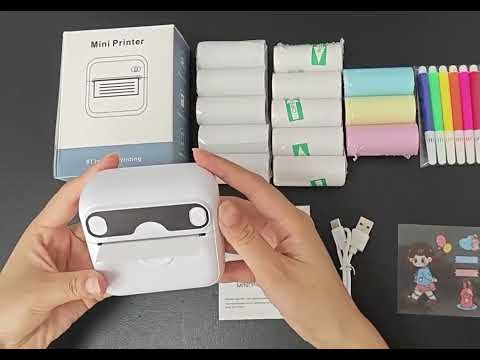 A32 Small Portable Self-adhesive Error Question Photo Label Bluetooth Pocket Thermal Printer(English Version) - YouTube Video