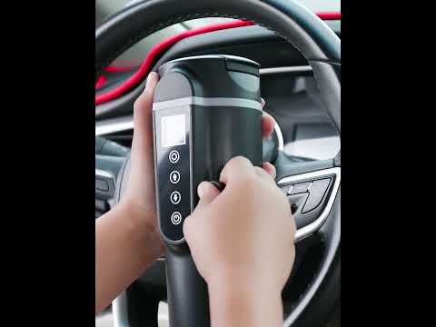 SUITU  HQ-3900 24V/12V Car/Truck Heated Coffee Mug Smart Mug,Spec: Small Screen White - YouTube Video