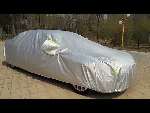 PVC Anti-Dust Sunproof Hatchback Car Cover with Warning Strips, Fits Cars up to 5.1m(199 inch) in Length - YouTube Video