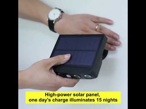 Without Ground Plug Wiring Free Infrared Sensor Waterproof Solar Lighting Wall Light, Color Temperature:White Light - YouTube Video