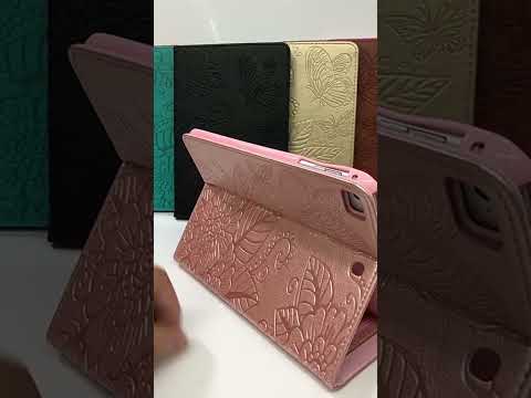 For iPad mini 6 / mini 2024 Butterfly Love Flower Embossed Leather Smart Tablet Case(Black) - YouTube Video