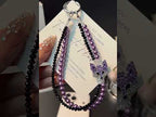 Fox Double Layer Beaded Phone Charm Wrist Strap with Tether Pad for Women Girls(Black White) - YouTube Video