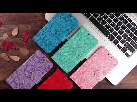 For iPhone 18 Pro / 17 Pro Embossed Sunflower Leather Phone Case(Pink) - YouTube Video