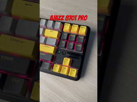Ajazz K870T Pro 87 Keys Three Mode Wireless/Bluetooth/Wired Pluggable RGB Mechanical Keyboard Green Shaft (White) - YouTube Video
