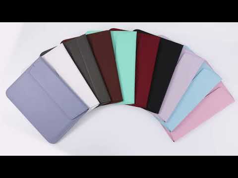 PU Leather Ultra-thin Envelope Bag Laptop Bag for MacBook Air / Pro 11 inch, with Stand Function(Black) - YouTube Video