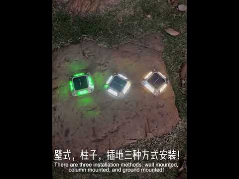 8 LED Solar Wall Lamp Outdoor Stainless Steel Buried Light(Warm Light) - YouTube Video