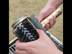Electric Barbecue Grill Cleaning Brush with 3 Replaceable Brush Heads(Gold) - YouTube Video