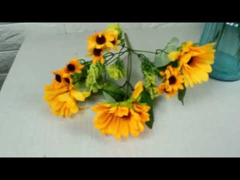 2 PCS Creative Elegant Artificial Bouquet Sunflower Wedding Party Decoration - YouTube Video
