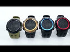 SKMEI 1251 Men Fashionable Outdoor 50m Waterproof Sports Watch Digital Watch with PU Watchband(Black Red) - YouTube Video