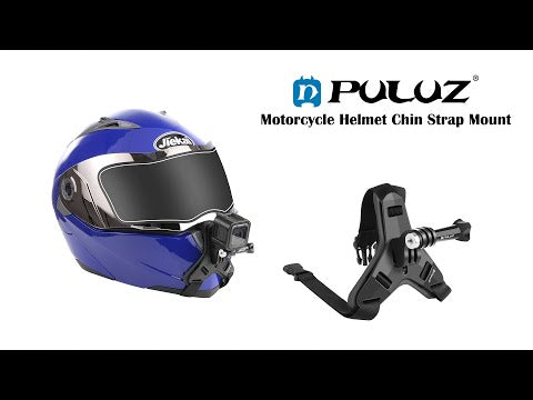 PULUZ Motorcycle Helmet Chin Strap Mount for GoPro, DJI Osmo Action and Other Action Cameras (Black) - YouTube Video