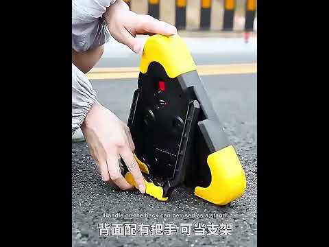 Small Car Traffic Warning Sign Vehicle Reflective Tripod Emergency Light - YouTube Video