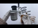 Space Aluminum Golden Hair Dryer Rack With Barrel (Silver) - YouTube Video