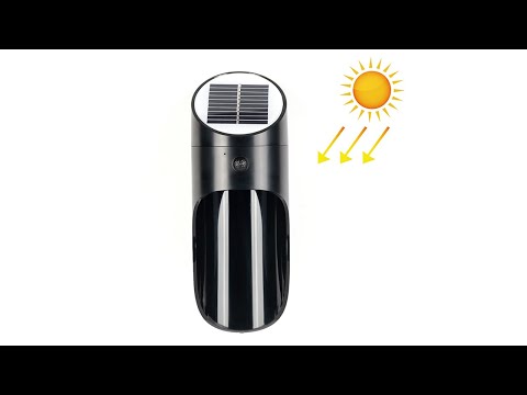 Solar Outdoor LED Induction Wall Light Night Light Radar Human Body Induction Lighting, Warm Light (Black) - YouTube Video