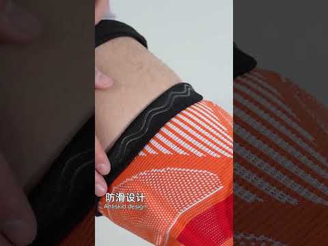 Enhanced Version Silicone Spring Support Knee Pads Knitted High Elastic Breathable Anti-Slip Protective Gear, Size: L (Black And Red) - YouTube Video