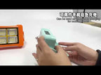 Solar Flood Light Portable Flashlight Emergency Work Light(Orange) - YouTube Video