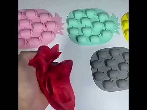 5 PCS Pineapple Creative Silicone Ice Tray Ice Maker Ice Mold, Random Color Delivery - YouTube Video