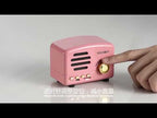 BT01 Retro Bluetooth Wireless Mini Speaker Portable Radio Support TF Card(Pink) - YouTube Video