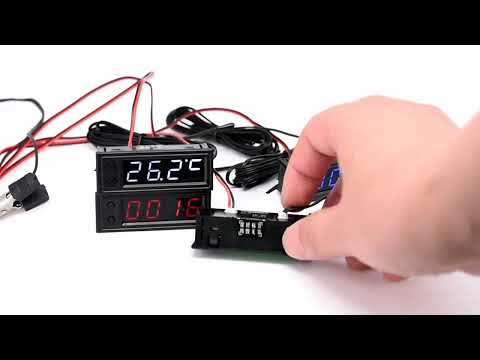 3 in 1 DC5-50V Car High-precision Electronic LED Luminous Clock + Thermometer + Voltmeter (Green) - YouTube Video