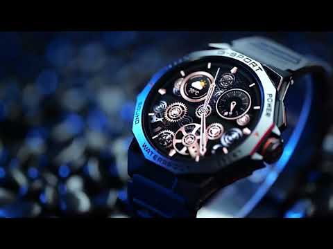 K62 1.43 Inch Waterproof Bluetooth Call Weather Music Smart Sports Watch, Color: Black - YouTube Video