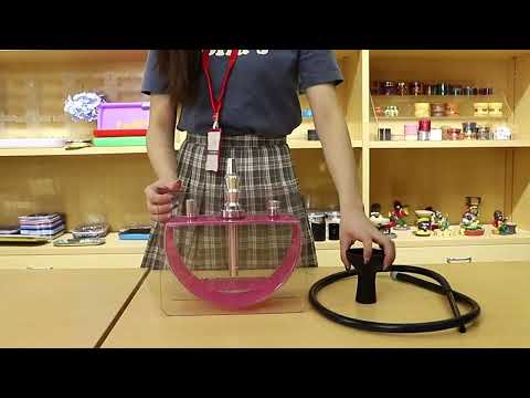 Acrylic Half Round Pot Double Pipe Hookah Set - YouTube Video