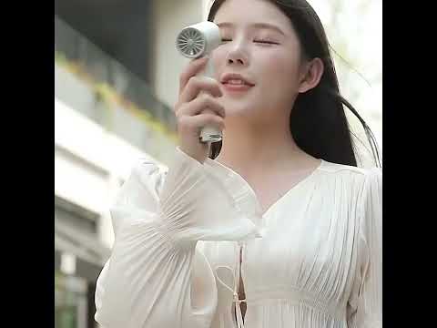 WT23 Handheld Digital Display Turbine Fan Outdoor Stepless Variable Speed Fan(Beige) - YouTube Video