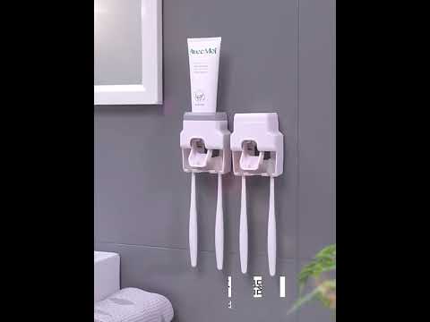 Bathroom Wall-mounted Automatic Toothpaste Squeezing Artifact(Gray) - YouTube Video