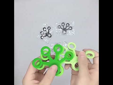 3 PCS Finger Trainer Silicone Finger Tensioner Five Finger Tension Ring(Light Green (6.6LB)) - YouTube Video