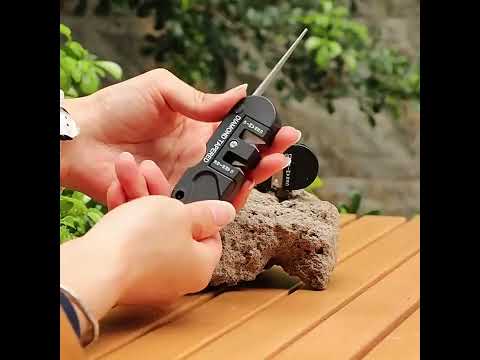 Outdoor Portable Multi-function Knife Sharpener EDC Tool - YouTube Video