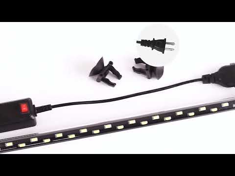 Q20BW Blue+White Light 90-260V Aquarium Diving Light LED Fish Tank Light(EU Plug) - YouTube Video