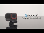 For Insta360 Ace Pro PULUZ Plastic Cage Expansion Adapter Frame with Cold Shoe Base (Black) - YouTube Video