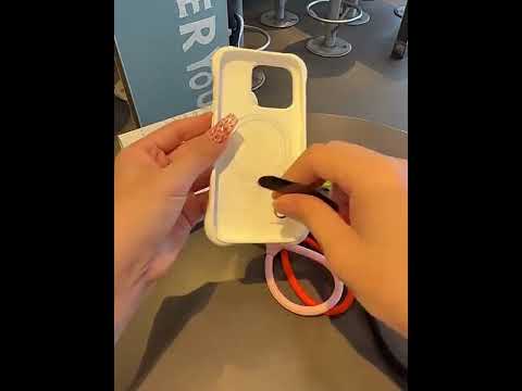 Racket Shape 7mm Polyester Rope with Gasket Adjustable Phone Wrist Lanyard(Orange) - YouTube Video