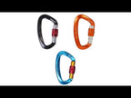 XINDA XD-Q9628 Professional Climbing D-shaped Master Lock Carabiner Safety Buckle Outdoor Climbing Equipment Supplies(Black) - YouTube Video