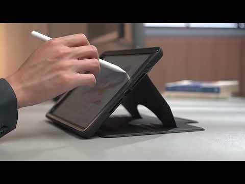 For iPad Air 11 2026 / 2025 / 2024 Notebook Magnetic Leather Tablet Case(Navy Blue) - YouTube Video