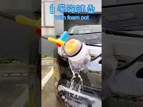 Car Cleaning Tools Chenille Automatic Rotating Car Wash Brush, Style: Water Brush + 5m Water Pipe - YouTube Video